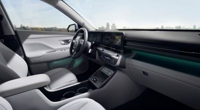 Interieur van de Hyundai KONA