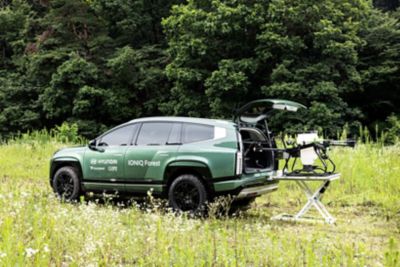 IONIQ 9 Seed Ball Drone Station