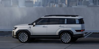 The Hyundai SANTA FE parked.