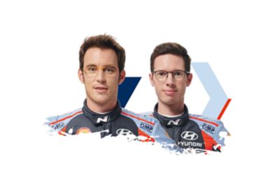 Hyundai Motorsport driver and co-driver Thierry & Martijn