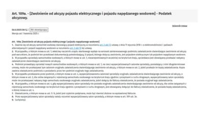 Przepisy ustawy o elektromobilności