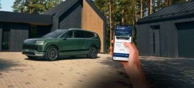 Mobile Ansicht der Hyundai Drive App.