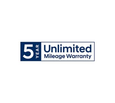 Hyundai 5 Year Unlimited Mileage Warranty label.