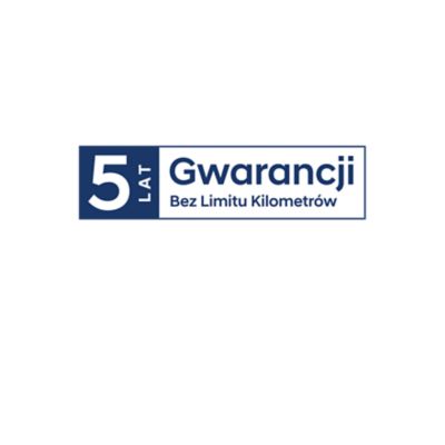 5 lat gwarancji bez limitu kilometrów.