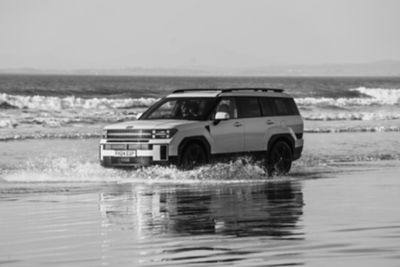 Hyundai SANTA FE driving through water