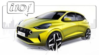 design sketch of the concept the new Hyundai i10.