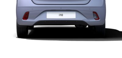 Hyundai i10 featuring a redesigned rear bumper.