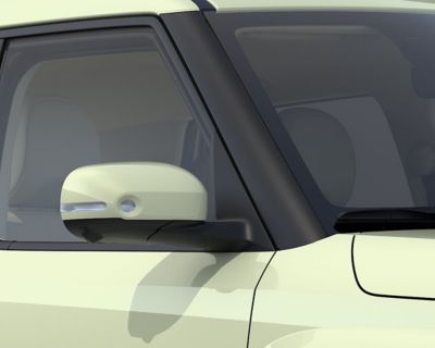 Hyundai INSTER Cross-uitvoering met speciaal ontworpen bumpers en een robuuste skidplate.