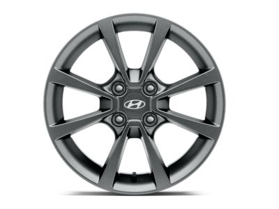 La jante en alliage 15" à huit branches en graphite de la nouvelle Hyundai i10. 