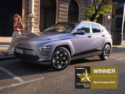 Hyundai KONA with Best Compact SUV Award badge