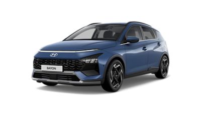 Der Hyundai BAYON SUV von schräg vorne.