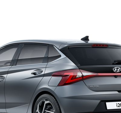 Close-up of the left side C-Pillar of the Hyundai i20
