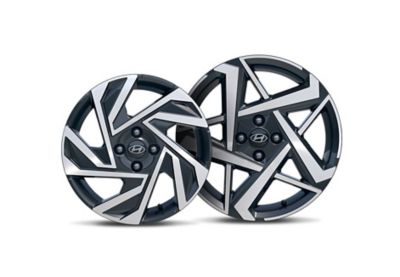 Les nouvelles jantes en alliage de 16 et 17 pouces disponibles sur Hyundai i20.