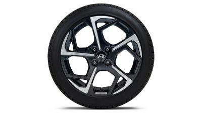 16 inch machine finished alloy wheel, bicolour, 6.0Jx16, suitable for 195/55 R16 tyres.