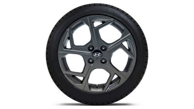 16 inch machine finished alloy wheel, graphite, 6.0Jx16, suitable for 195/55 R16 tyres.