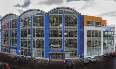 Fasaden til bilforhandler Biltrend Tromsø. Foto.