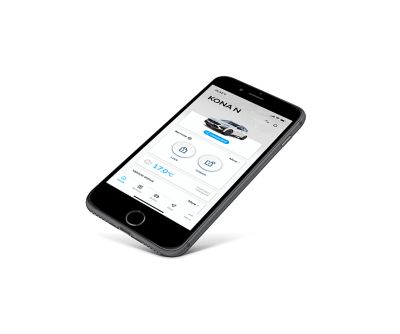 The Hyundai Bluelink® Connected Car Services app.
