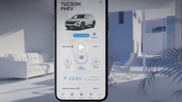 Video introducing the features of the Hyundai Bluelink app