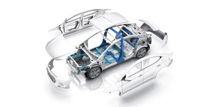 The reinforced chassis of every Hyundai for advanced safety.
