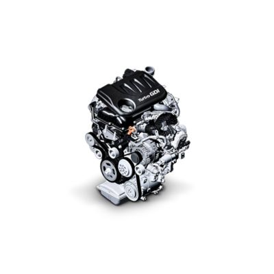 The 1.6-liter T-GDi engine of the Hyundai TUCSON Plug-in Hybrid. 
