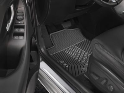 Genuine accessories all weather mats, with grey accent for the Hyundai i30.