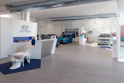 Interni della concessionaria Hyundai Gruppo Ferrari a Mantova