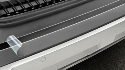 Die Ladekantenschutzfolie an einem Hyundai Fahrzeug.