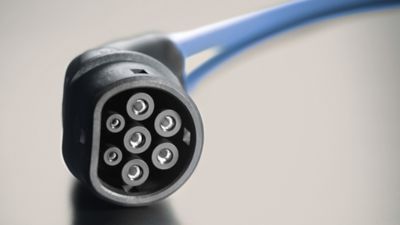 Ladestecker eines mobilen Hyundai Wallbox.