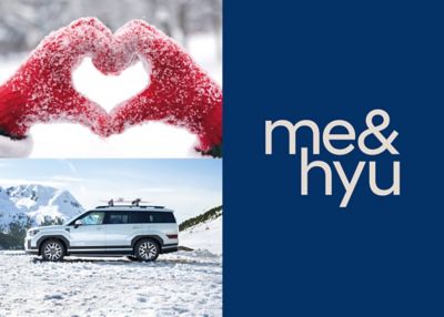 Collage zu den Hyundai Winter-Angeboten und dem Schriftzug "me&hyu".