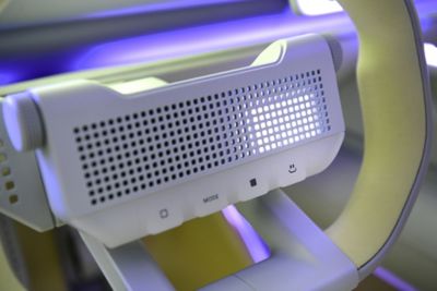 Lenkrad-Detail eines Hyundai Concept THREE.