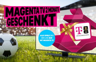 Die Logos der FIFA und MagentaTV, dem offiziellen Partner der WM 2026.