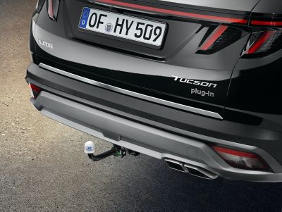 Anhängerkupplung an einem Hyundai TUCSON.