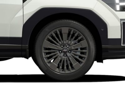 Die 20-Zoll-Leichtmetallfelgen für den Hyundai SANTA FE.