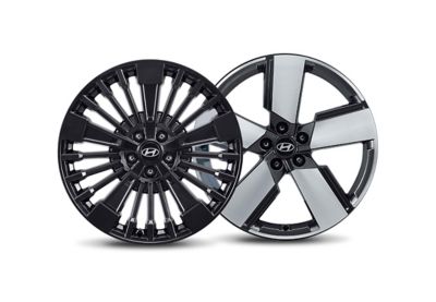 Die 20-Zoll-Leichtmetallfelgen für den Hyundai SANTA FE.