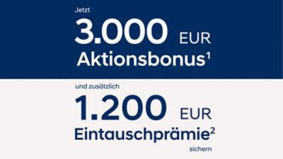 Grafik für den Aktionsbonus von 5.000 Euro und Eintauschprämie von 1.200 Euro.