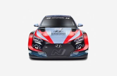 Frontansicht des Hyundai Veloster N ETCR.