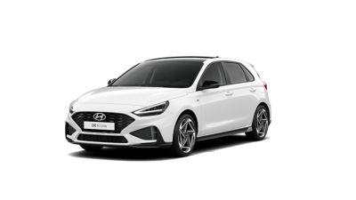 Der Hyundai i30 N Line, schräg von vorne gesehen.