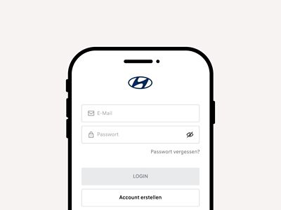 Symbolbild für die myHyundai App: Login-Screen.