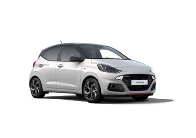 De voorbumper van de Hyundai i10 N Line