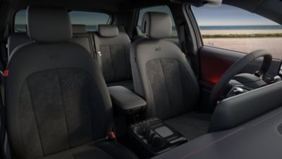 High-performance sport seats inside the Hyundai IONIQ 5 N Line.