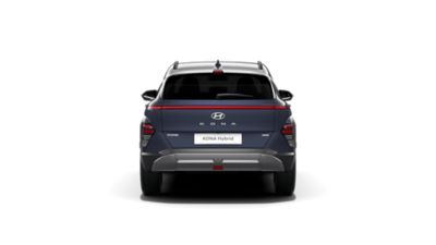 Heckansicht eines blauen Hyundai KONA.