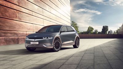 The Hyundai IONIQ 5 parked.