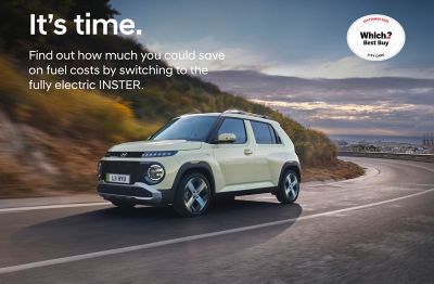 The Hyundai INSTER pictured from the front.