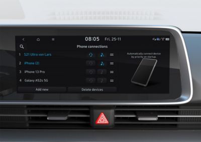 Pantalla multiconexión del Hyundai IONIQ 6.