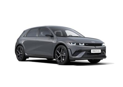 Hyundai IONIQ 5 N Line, met zicht op de voorbumper met het N Line-logo.