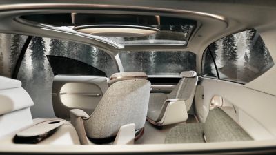 The customisable seating arrangements inside the new Hyundai electric SUEV concept SEVEN.