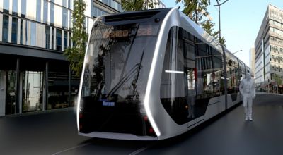 ejemplo de transporte público con tecnología de hidrógeno.