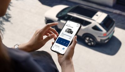 Obrazovka předplatného Hyundai NEXO Bluelink s balíčkem Bluelink PRO.