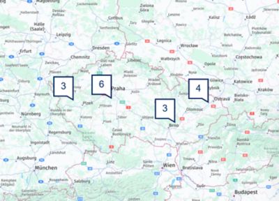 Mapa Hyundai Fleet Business Center.