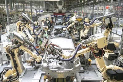 All'interno dell'industria automobilistica Hyundai Assan di Izmit, Turchia